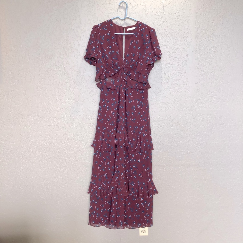 WAYF Cutout Floral Maxi Dress